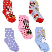Wholesale - 5pk MINNIE MOUSE I M AWESOME CREW SOCKS SIZE 4-6, UPC: 193159224134